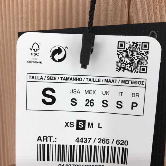 NWT Zara peach pleated parachute sheer sleeve Romper size small - Picture 4 of 15